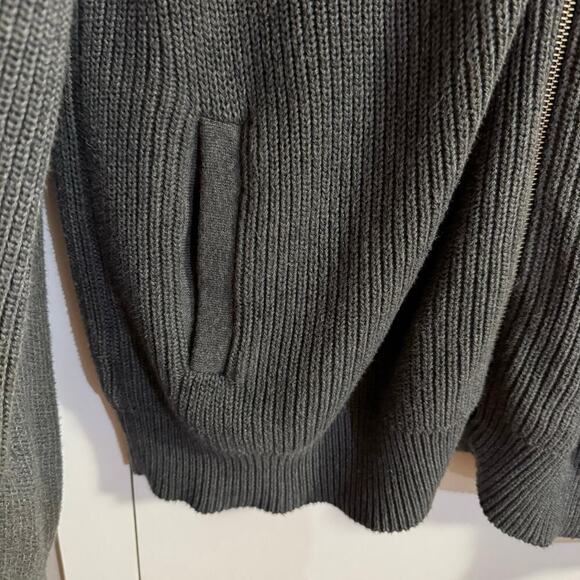 Pact Organic Cotton Double Knit Modern Full Zip Sweater Gray Size XL - Picture 5 of 8